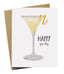 Martini Birthday Card