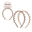 Recycled Plastic Zig Zag Headband 2pc - Neutral