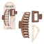 Recycled Plastic Assorted Claw Clip 3pc Set - Oversized Neutrals
