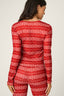 Crazy for the Holidays Long Sleeve Top - Red