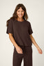 Textured Essential Tee - Chocolate