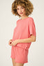 Textured Essential Tee - Rose